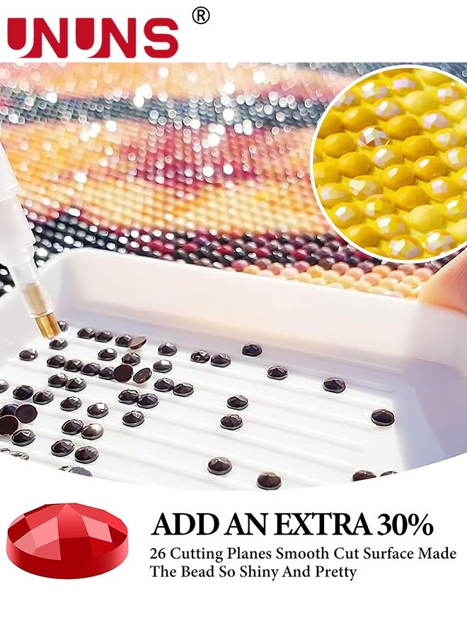 UNUNS Starry Sky Diamond Art Kits for Adults,5D Aurora Lake Diamond Painting Kits for Beginners, Fantastic Landscapes DIY Full Drill Dots Gem Art Paint for Home Wall Decor,40x50CM,Without Fame - Image 3